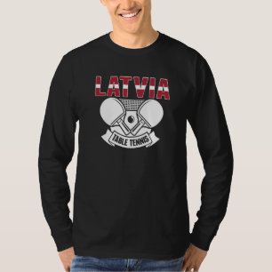 Lettland Ping Pong Stolzer lettischer Tischtennis T-Shirt
