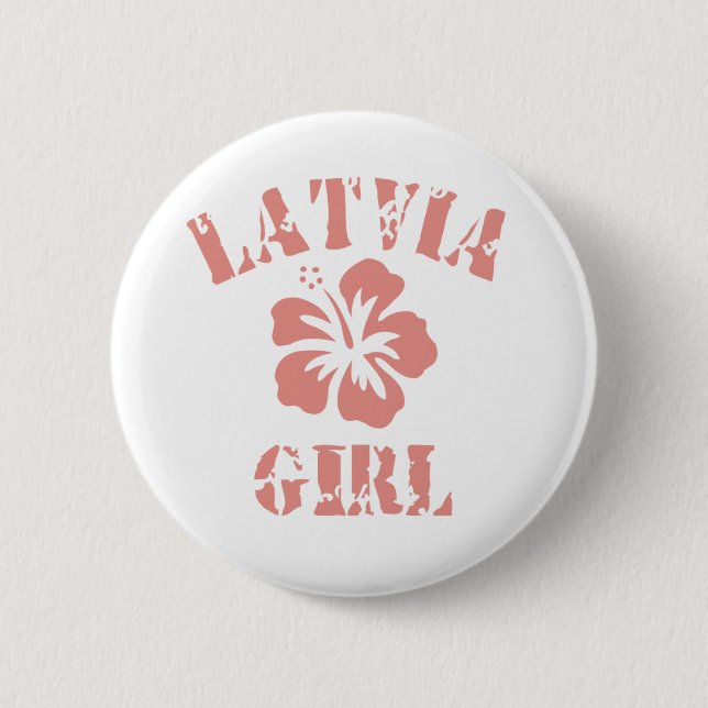 Lettland Pink Girl Button (Vorderseite)