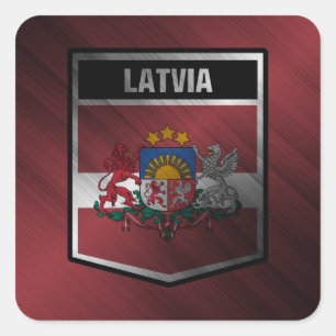 Lettland Quadratischer Aufkleber