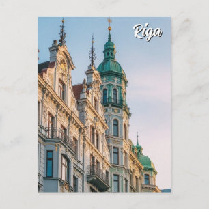 Lettland Riga Art Nouveau Reise Postkarte