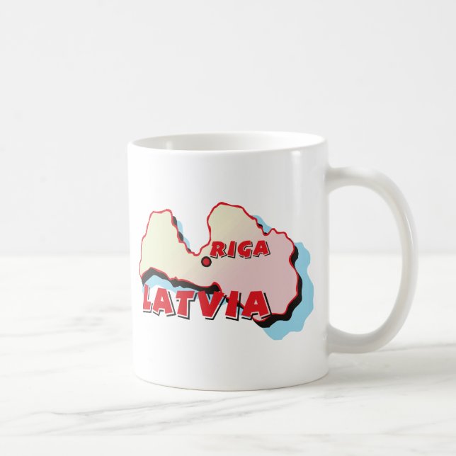 Lettland-Tasse Kaffeetasse (Rechts)
