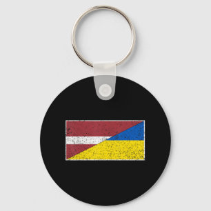 LETTLAND UKRAINE FLAG LETTLAND UKRAINISCHE NATIONA SCHLÜSSELANHÄNGER