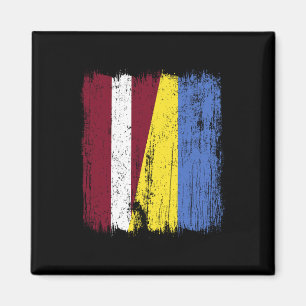 Lettland Ukraine Halbflagge Lettische Ukrainische Magnet