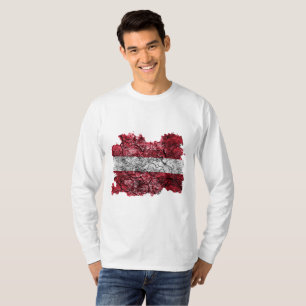 Lettland Vintage-Flaggen-T-Shirt T-Shirt