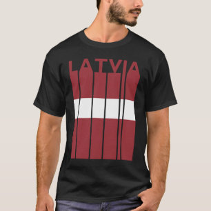 Lettland Vintage-Lettland-Flagge Lettische Flagge T-Shirt