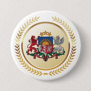 Lettland-Wappen Button