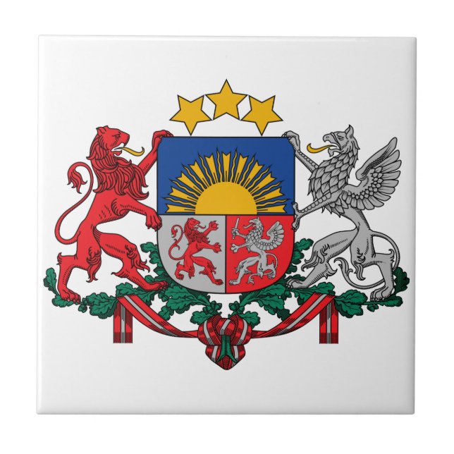 Lettland-Wappen Fliese (Vorderseite)