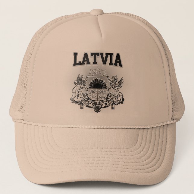 Lettland-Wappen Truckerkappe (Vorderseite)