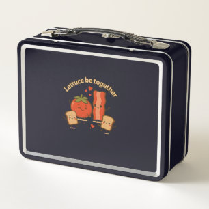 Lettuce Be Together”-Lunchbox – Süß & Eigenwillig Metall Brotdose
