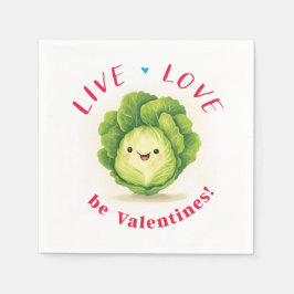 Lettuce Be Valentines Napkins Serviette