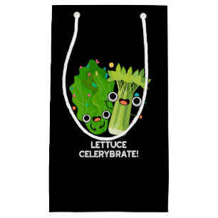 Lettuce Celerybrate Lustiger Gemüse-Wortwitz Dunkl Kleine Geschenktüte