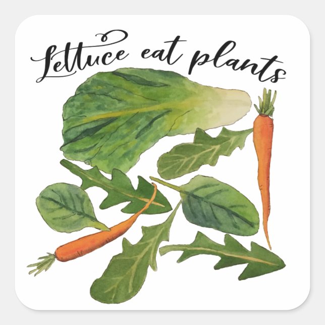 Lettuce Eat Pflanze Stickers (Vorderseite)