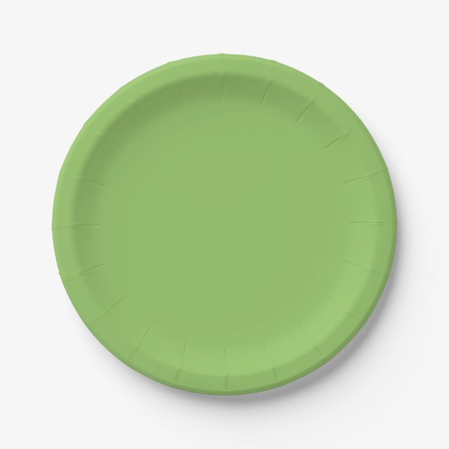 Lettuce Green Solid Color Pappteller (Vorderseite)