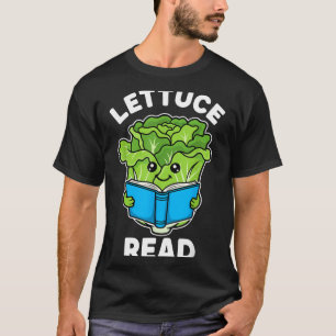 Lettuce liesst kawaii Salat Lesebuch lustig T-Shirt