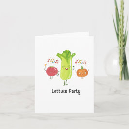 Lettuce Party Puns Birthday Card Karte