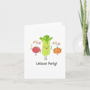 Lettuce Party Puns Birthday Card Karte