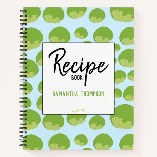 Lettuce Pattern Reecipe Leere Cookbook Notizbuch (Vorderseite)