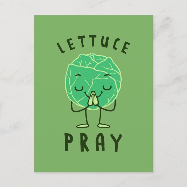 Lettuce Pray Postkarte (Vorderseite)