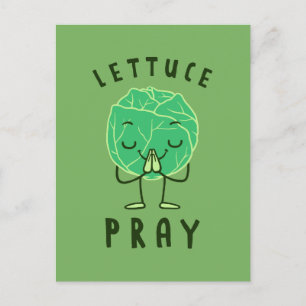 Lettuce Pray Postkarte