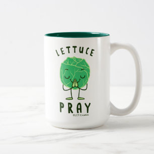 Lettuce Pray Zweifarbige Tasse