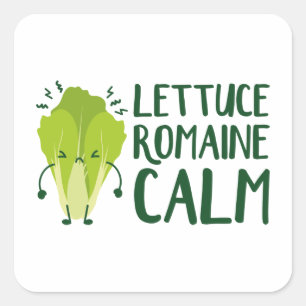 Lettuce Romaine Calm Quadratischer Aufkleber