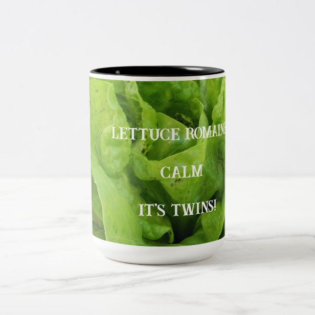 Lettuce Romaine Calm Zweifarbige Tasse (Mittel)