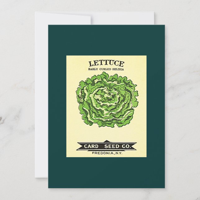 Lettuce Seeds Card Seed Company Einladung (Vorderseite)