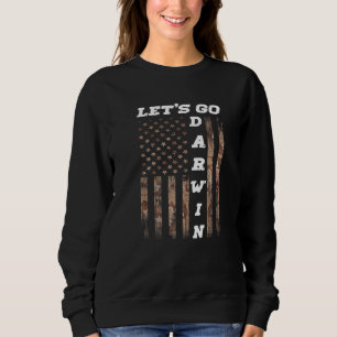 Letu2019s Go Darwin American Flag Camouflage Sweatshirt