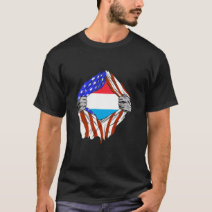 Letzebuerg USA Luxemburg Flagge Luxemburg Luxem T-Shirt