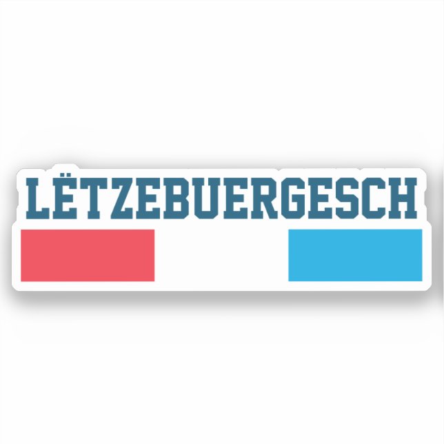 Lëtzebuergesch Aufkleber (Vorderseite)