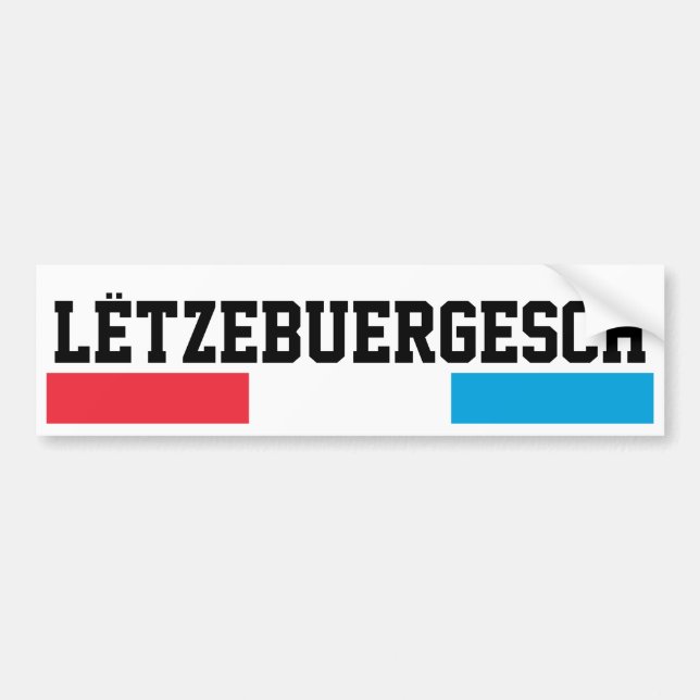Lëtzebuergesch Autoaufkleber (Vorne)