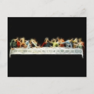 Letzte Abendmahlzeit da Vinci Jesus Fraktal Malere Postkarte