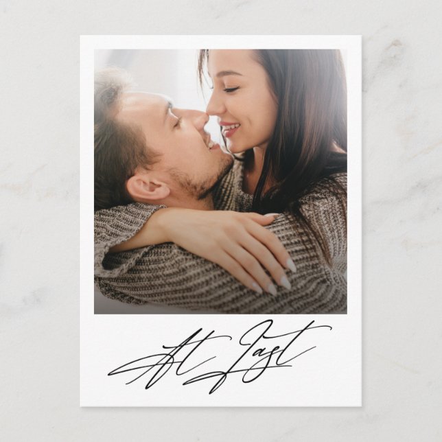 Letzte Ankündigung der Verlobung des modernen Foto (Vorderseite)