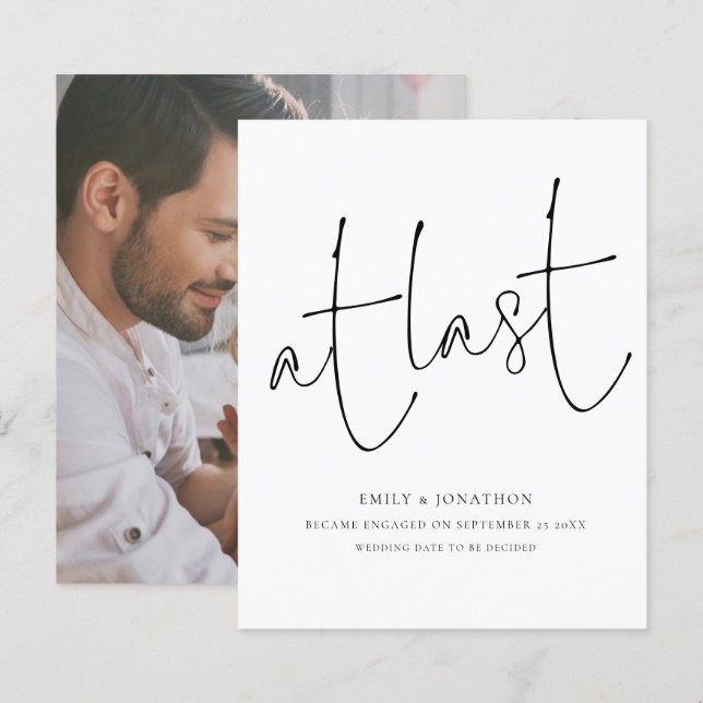 Letzte Ankündigung der Verlobung für das Skript-Fo (Vorne/Hinten)