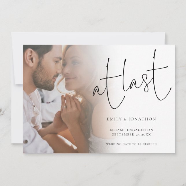 Letzte Ankündigung der Verlobung für Skript-Foto (Vorderseite)