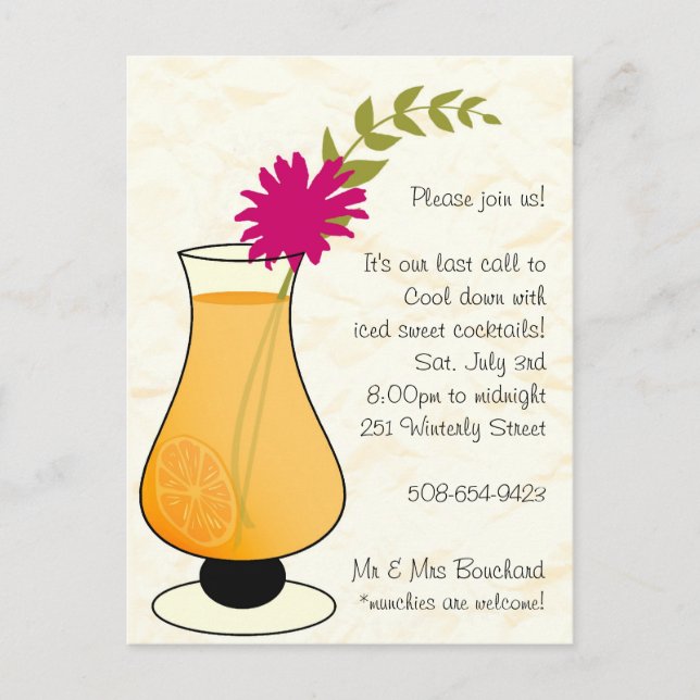 Letzte Aufforderung Einladungspostkarte (Vorderseite)