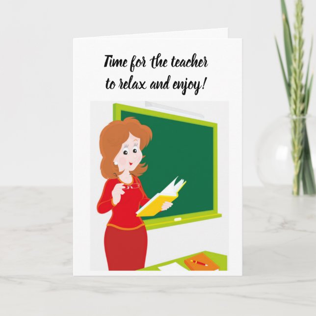 LETZTE BELLE FÜR LEHRER ALS SIE ***RETIRES*** KARTE (Vorderseite)