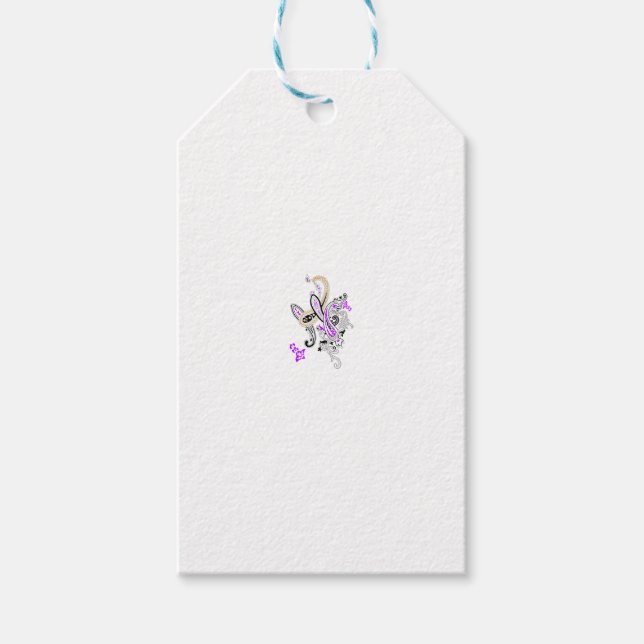 Letzte benutzerdefinierte TextLogo-Geschenktasten Geschenkanhänger (Vorderseite)