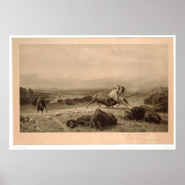 Letzte der Buffalo Bierstadt (0137A) - nicht renov Poster (Vorne)