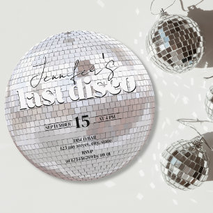 Letzte Disco 70er Dance Junggeselinnen-Abschied Einladung