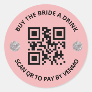 Letzte Disco Bachelorette QR/Venmo Aufkleber