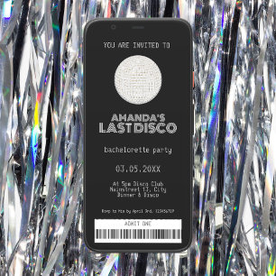 Letzte Disco Bachelorette - Silver Ticket Einladung