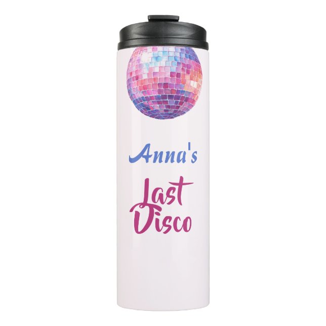 Letzte Disco Junggeselinnen-Abschied Pink Thermal  Thermosbecher (Vorderseite)