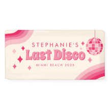 Letzte Disco-Junggesellinnen-Abschiedsparty-Banner