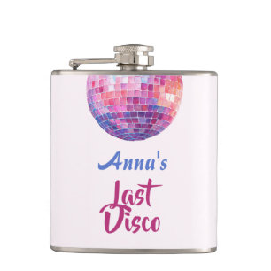 Letzte Disco-Junggesellinnenparty   Rosa Flasche Flachmann