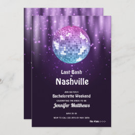 Letzte Disco Nashville Junggeselinnen-Abschied Ein Einladung
