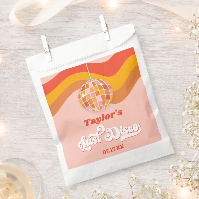 Letzte Disco Retro 70er Bachelorette Wochenende Pa Geschenktütchen (Ausgeschnitten)