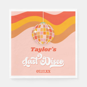 Letzte Disco-Retro-70er-Junggesellinnen-Wochenendp Serviette