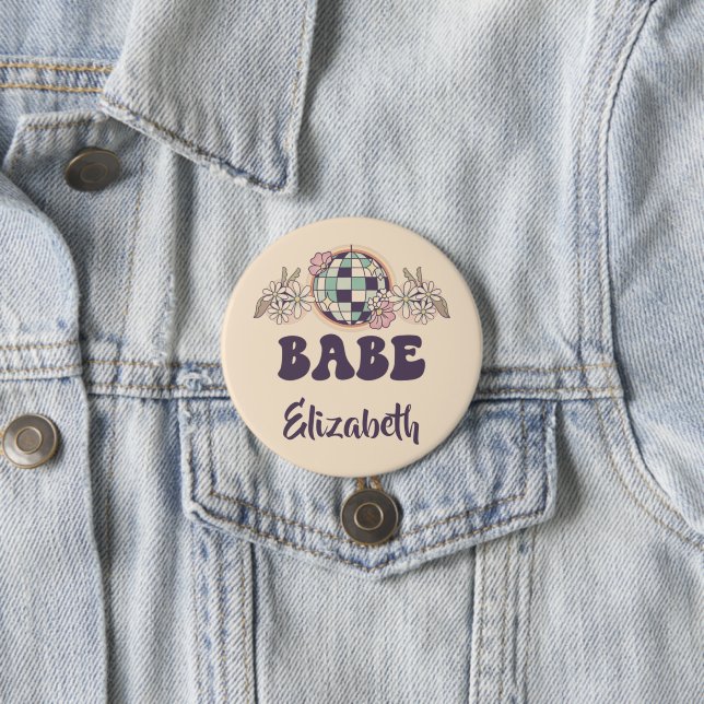 Letzte Disco Retro Bachelorette Button (Beispiel)