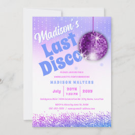 Letzte Disco Retro Bachelorette Einladung